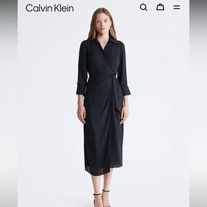 COPY - Calvin Klein wrap midi dress
